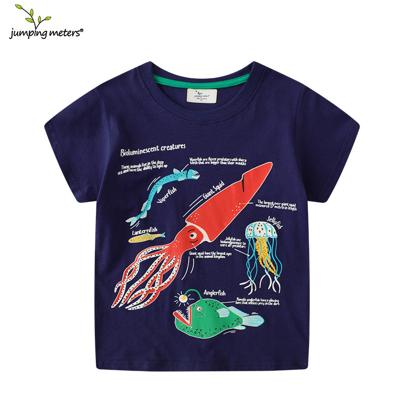 Ocean World Glow-in-the-Dark Kids T-Shirt | Ocean Theme Kids Shirt - EverCharm Gifts