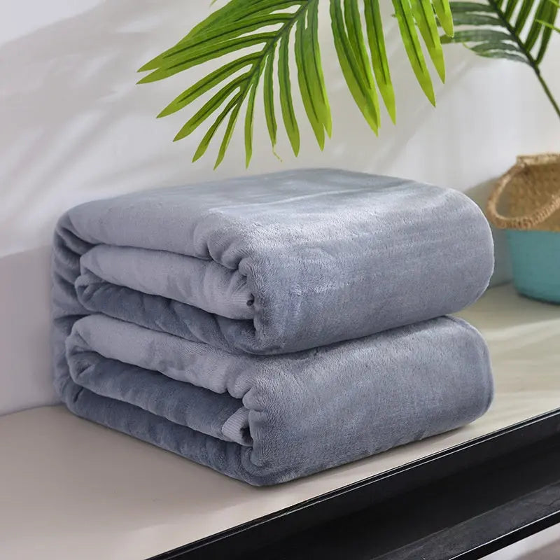Thickened Soft Coral Fleece Blanket for Home and Gifts TED