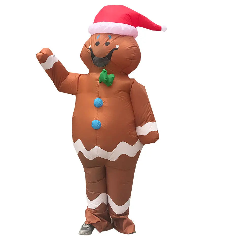 Gingerbread Man Costume for Adults – Christmas Eve Holiday Outfit | Funny Xmas Party Cosplay Suit CJ