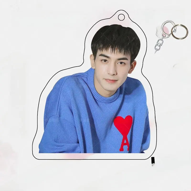 Song Weilong Acrylic Keychain Double-Sided Celebrity Charm | Fan Merch Bag Pendant with Gift Box TED