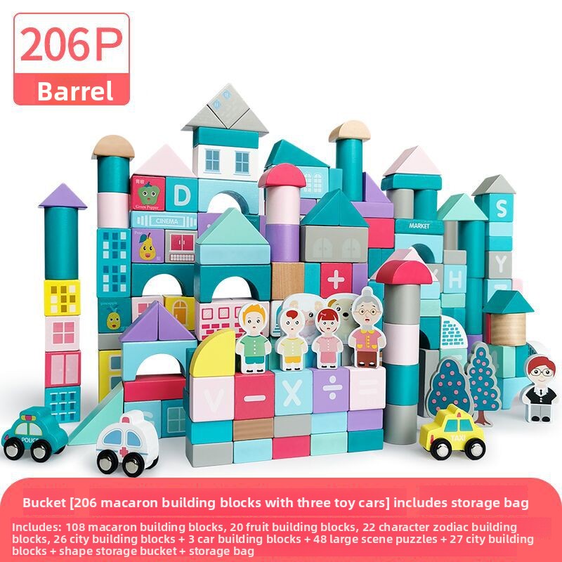 Montessori Building Blocks Set for Kids | 100-200 Piece Creative Learning Toy - EverCharm Gifts