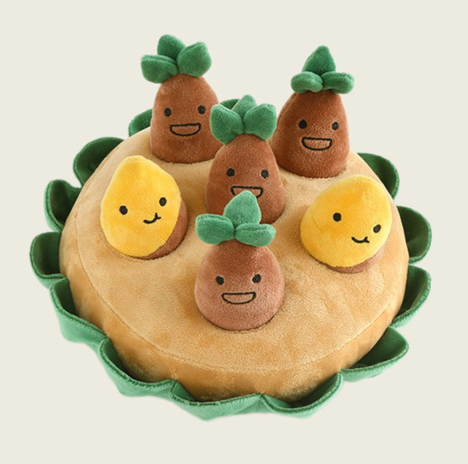 Plucking Groundnut Sweet Potato Set Of Plush Pet Toys Set - EverCharm Gifts