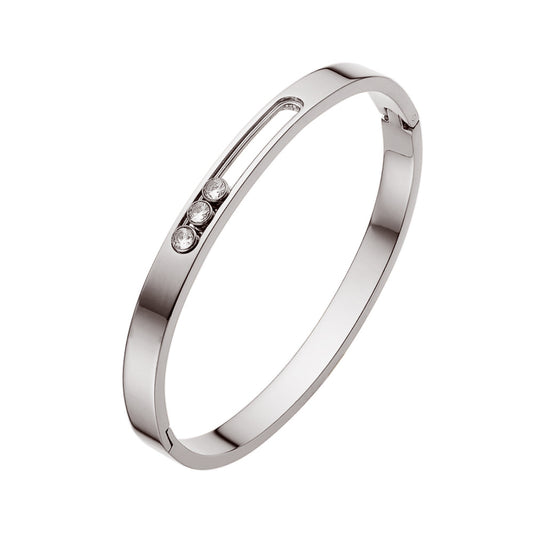 Women’s Titanium Steel Buckle Bracelet – INS Style Gold Stainless Steel Bangle | Free Shipping