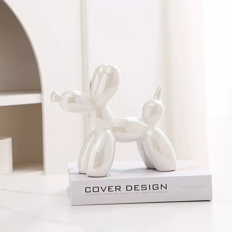 Balloon Dog Ceramic Decor – Modern Minimalist Jewelry Tray & Home Accent EPR