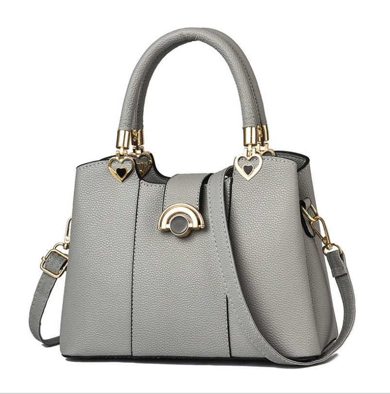 Western Style Womens Leather Handbag | Fashion Solid Color Shoulder Tote Bag - EverCharm Gifts