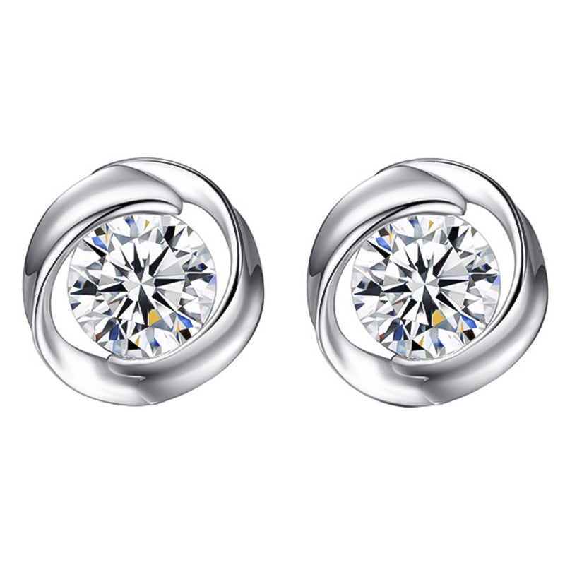 S925 Sterling Silver Rose Stud Earrings – Minimalist Petal Flower Earrings | Free Shipping