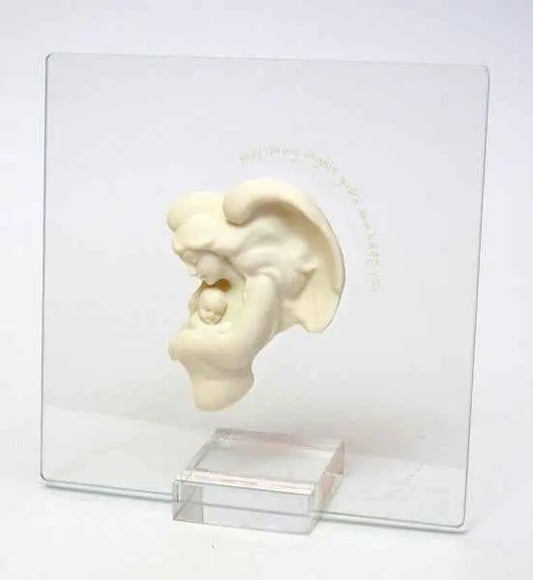Guardian Angel Glass Plaque with Stand – “May Loving Angels Guard and Keep You” Baby Gift