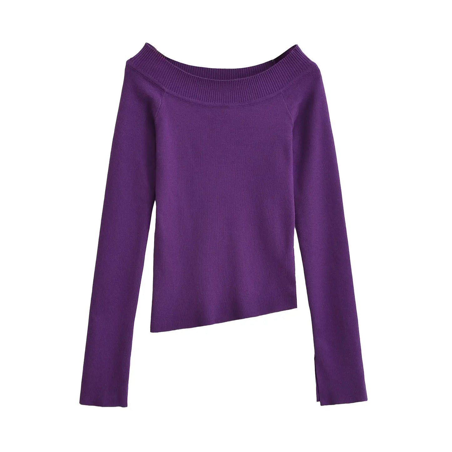 Women’s One-Shoulder Slim Fit Top – Long Sleeve Off Shoulder Shirt EPR