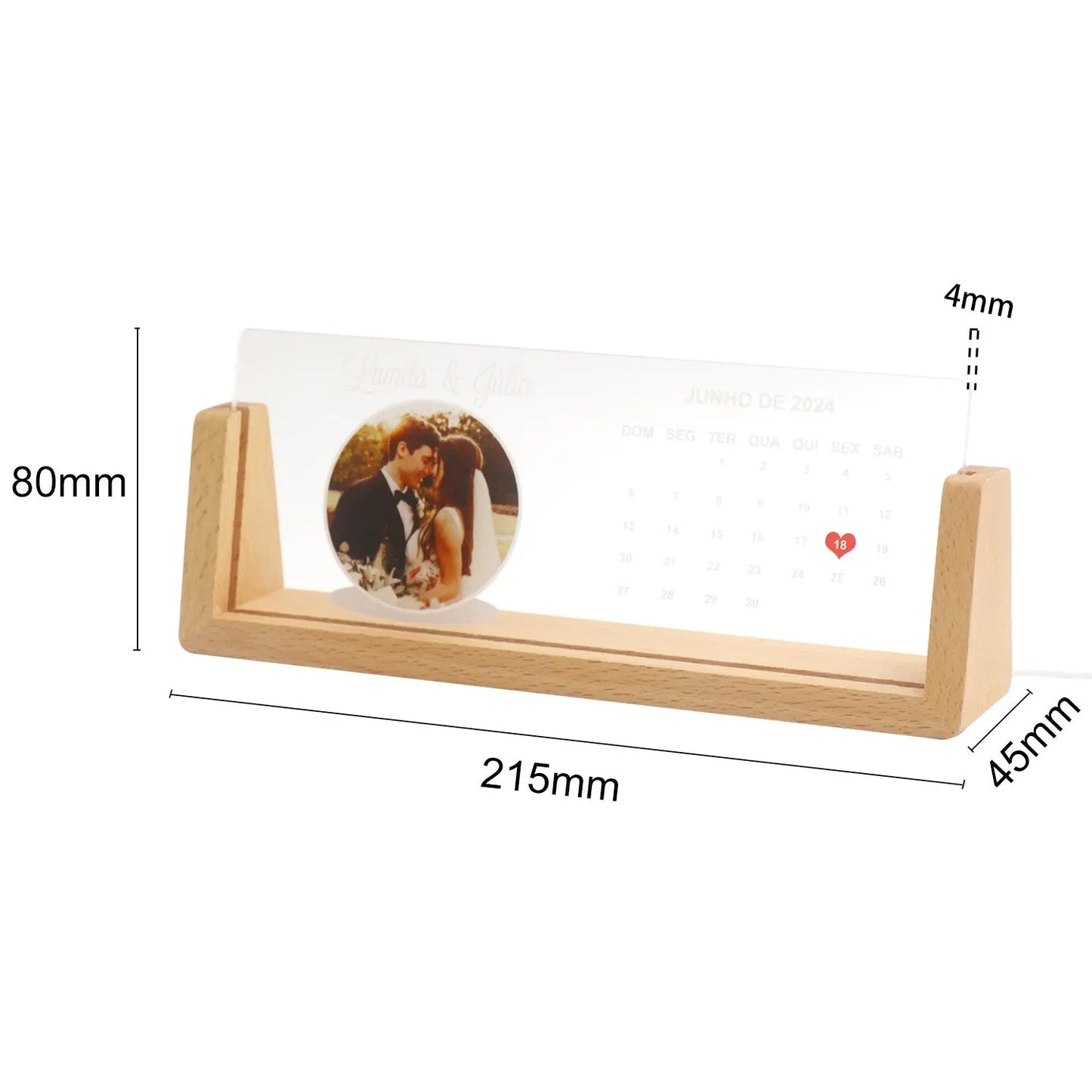 Personalized LED Acrylic Name Plate – Custom Engraved Light Up Desk Sign EPR
