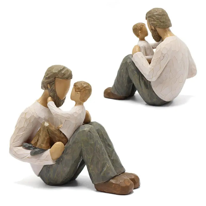 Father and Son Resin Statue – Meaningful Father’s Day Desktop Décor Gift EPR
