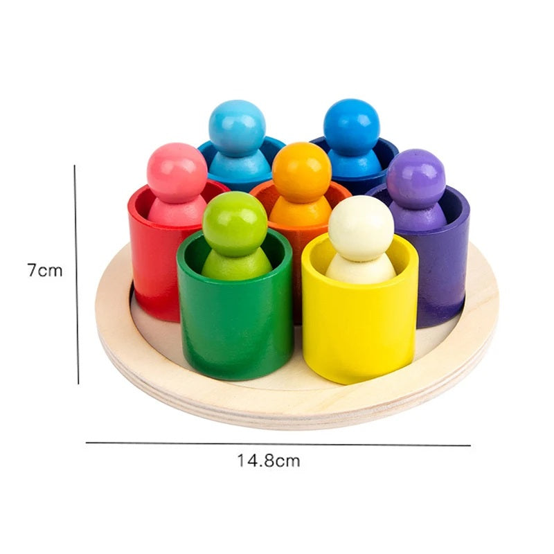 Montessori Rainbow Wooden Building Blocks | Creative Educational Stacking Toys - EverCharm Gifts