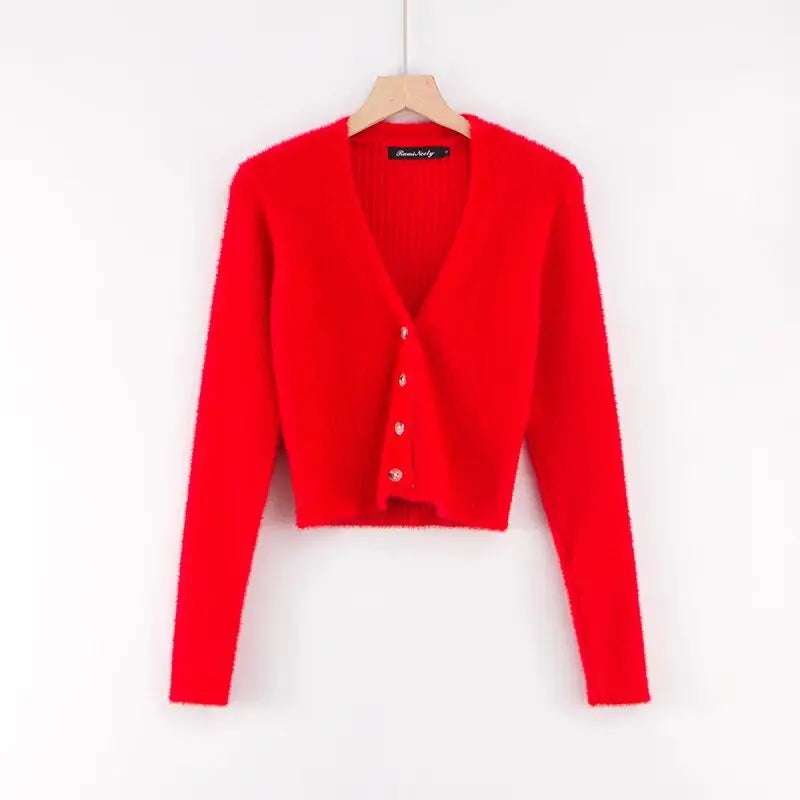Women’s V-Neck Cardigan Sweater – Long Sleeve Lightweight Knit | Casual Office Button-Up Top EPR