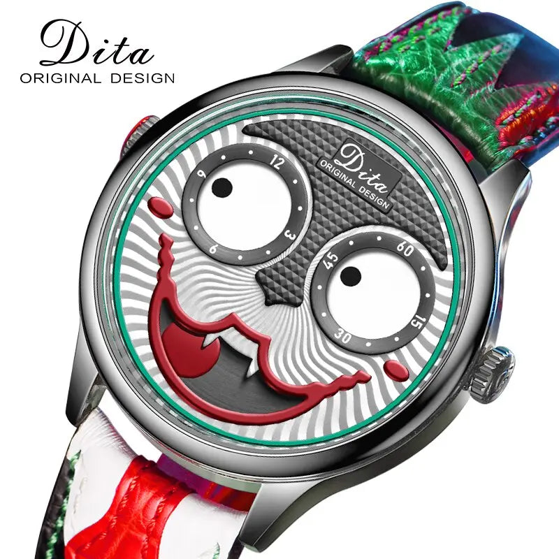 Men’s Joker Quartz Watch – Luxury Designer Leather Strap Fashion Watch EPR