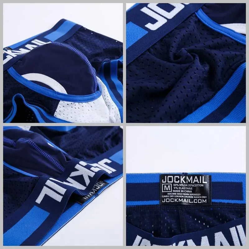 JOCKMAIL Men’s Breathable Boxer Shorts – Cotton Nylon Mesh Underwear (M–XL) EPR