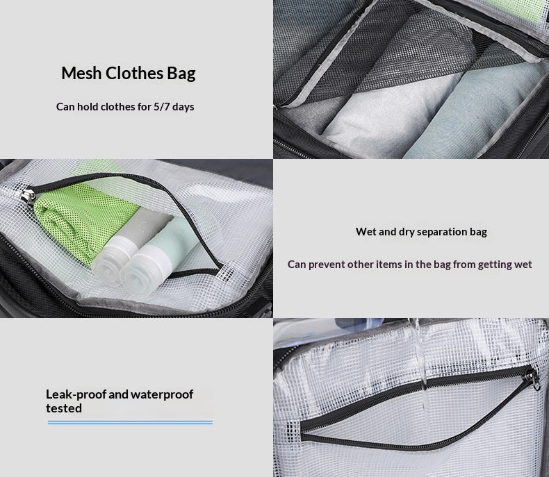 Men’s Expandable Travel Backpack with TSA Lock – Business Laptop Backpack with Wet Dry Separation | Free Shipping