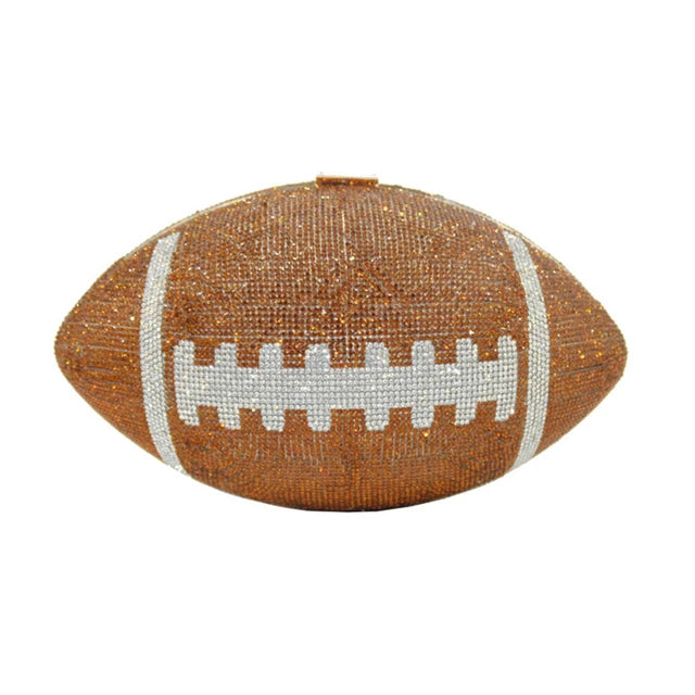 Women’s Luxury Evening Clutch Rugby Ellipse Rhinestone Clutch Purse - EverCharm Gifts