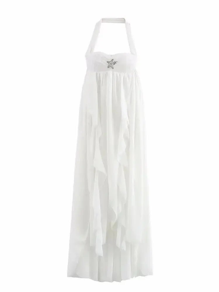 Women’s Halter Neck Maxi Dress – Sleeveless Pencil Bodycon Long Dress EPR