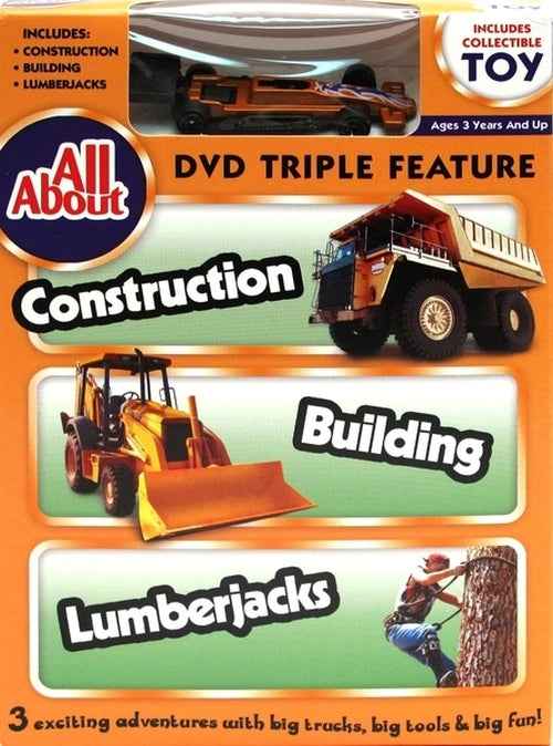 All About Construction DVD with Toy – Kids Educational Building & Lumberjack Adventure Set