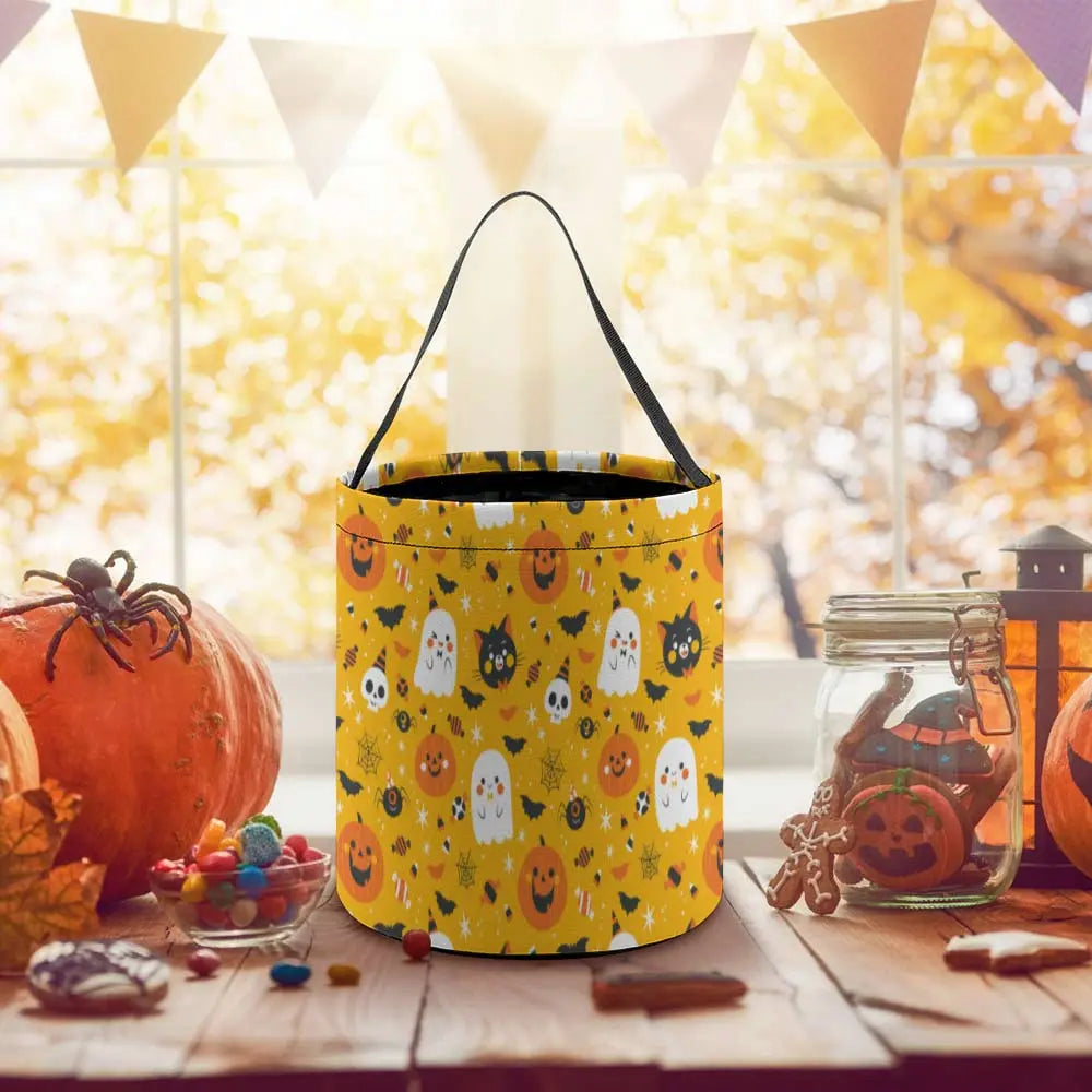 Halloween Candy Tote Bag – Reusable Trick or Treat Polyester Gift Bag EPR