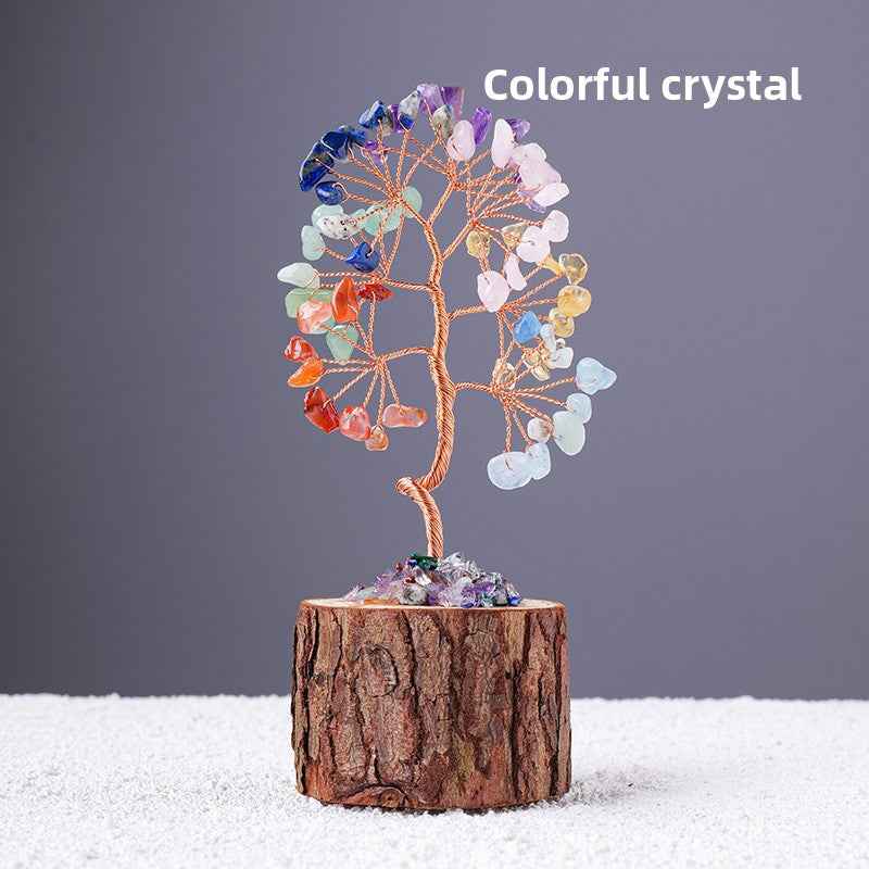 Natural Crystal Tree of Life - Healing Gemstone Decoration for Home & Gifts