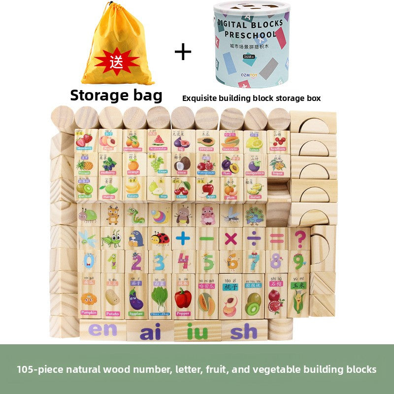 Montessori Building Blocks Set for Kids | 100-200 Piece Creative Learning Toy - EverCharm Gifts