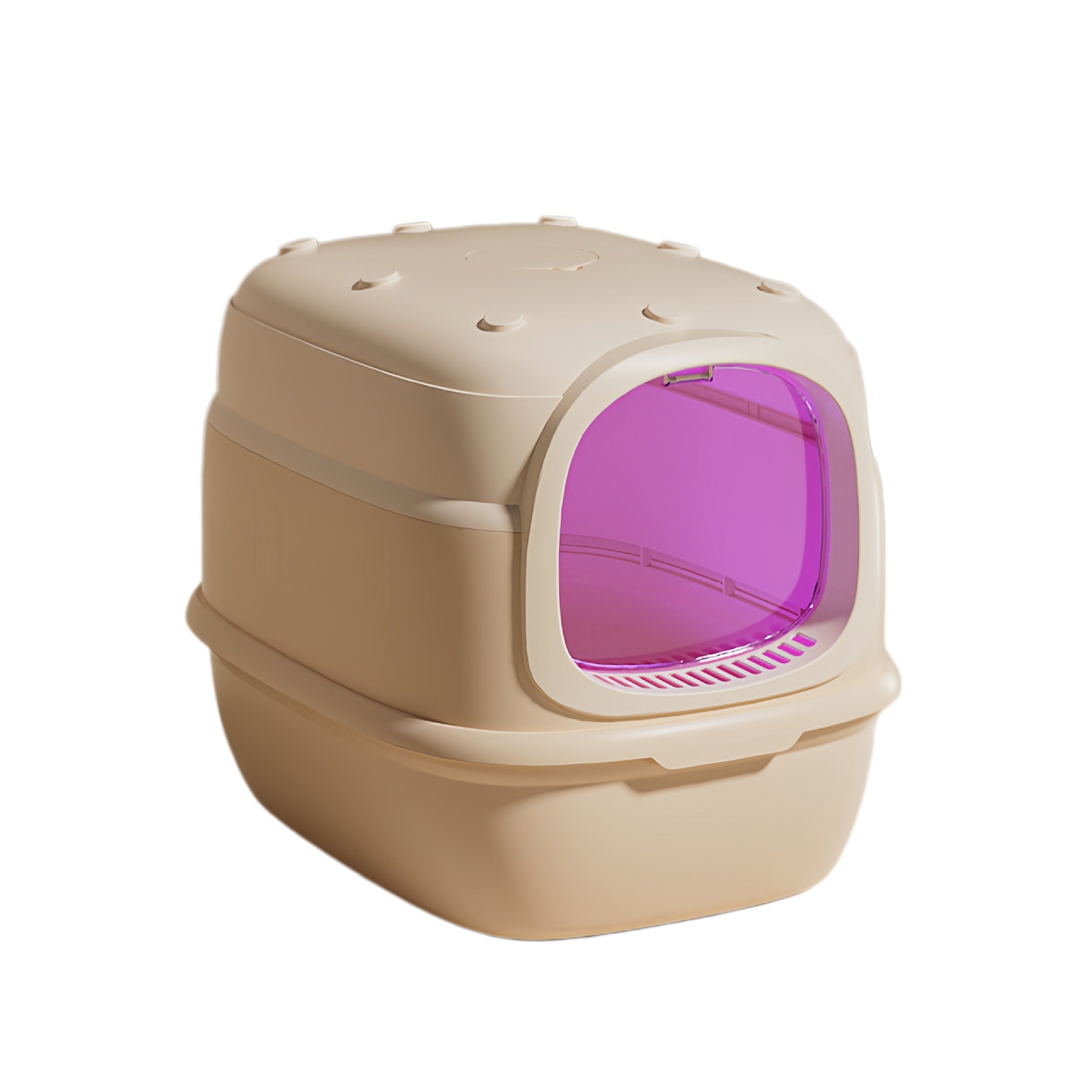 Fully Enclosed Cat Litter Box with UV Sterilization - Extra Large Odor-Control Cat Toilet | Covered Hygienic Litter Box TED
