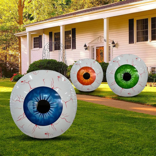 Halloween Eyeball Balloon – Inflatable Bloodshot Eye Party Decoration | Scary Helium Balloon for Haunted House & Events CJ