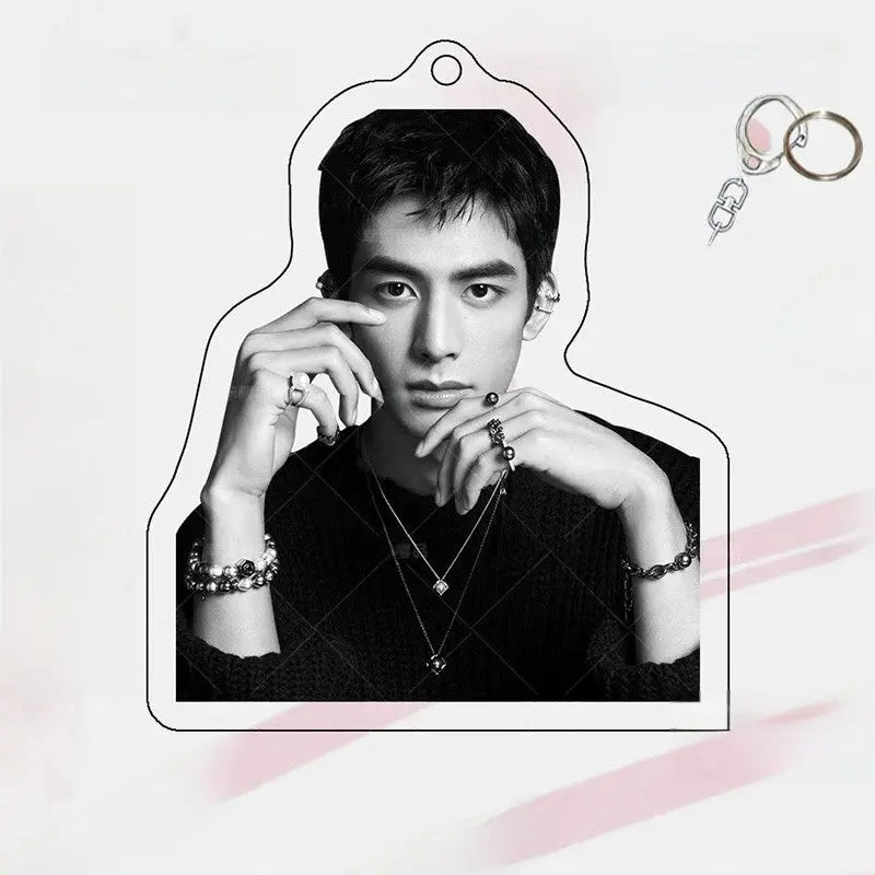 Song Weilong Acrylic Keychain Double-Sided Celebrity Charm | Fan Merch Bag Pendant with Gift Box TED