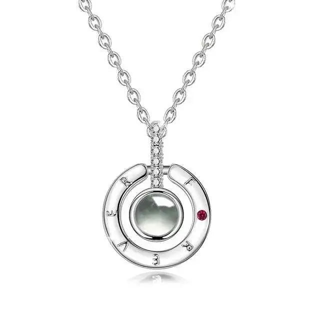 “I Love You” in 100 Languages Projection Necklace – Romantic Memory Pendant for Her