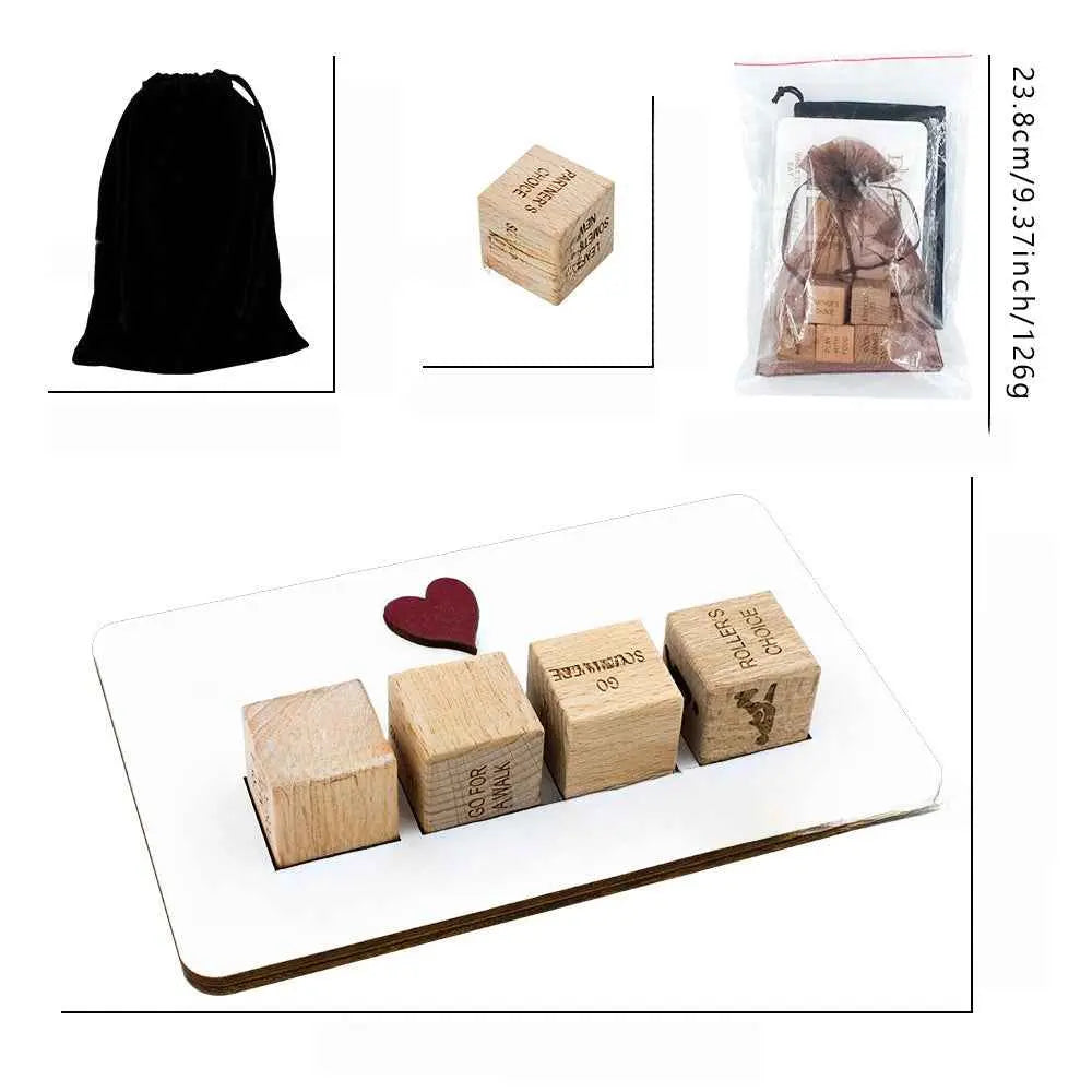 Date Night Dice Game for Couples Romantic Wooden Dice Set Gift