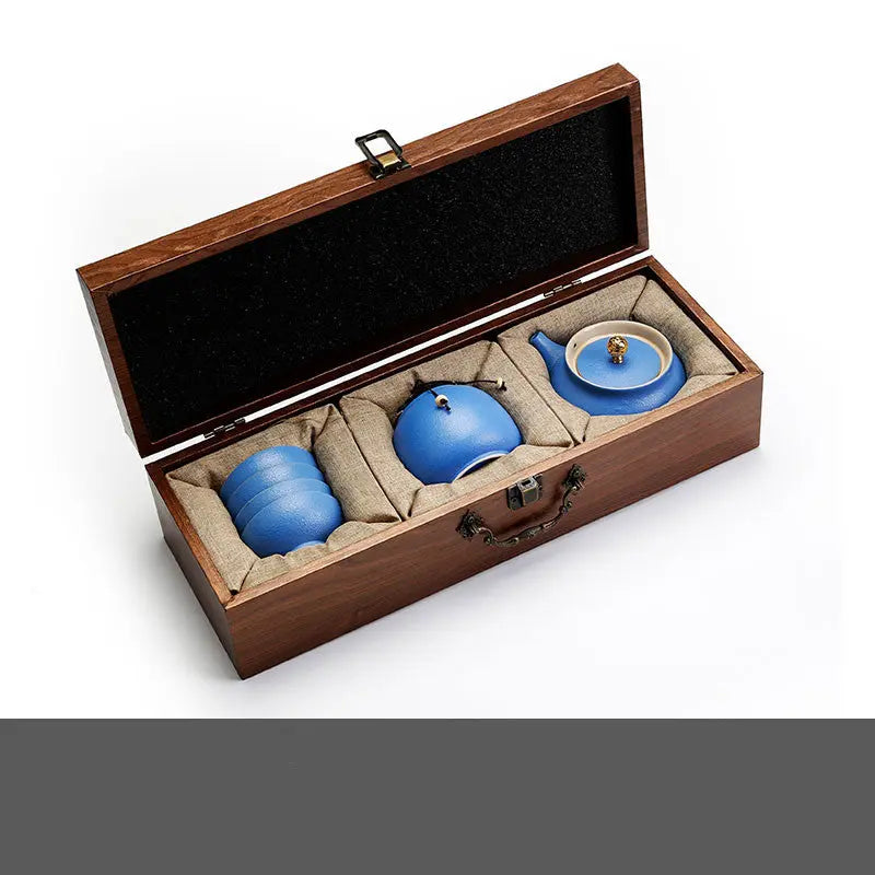 Ceramic Kung Fu Tea Set Gift Box – Chinese Tea Ceremony Set | Luxury Tea Gifts for Home, Office & Special Occasions CJ