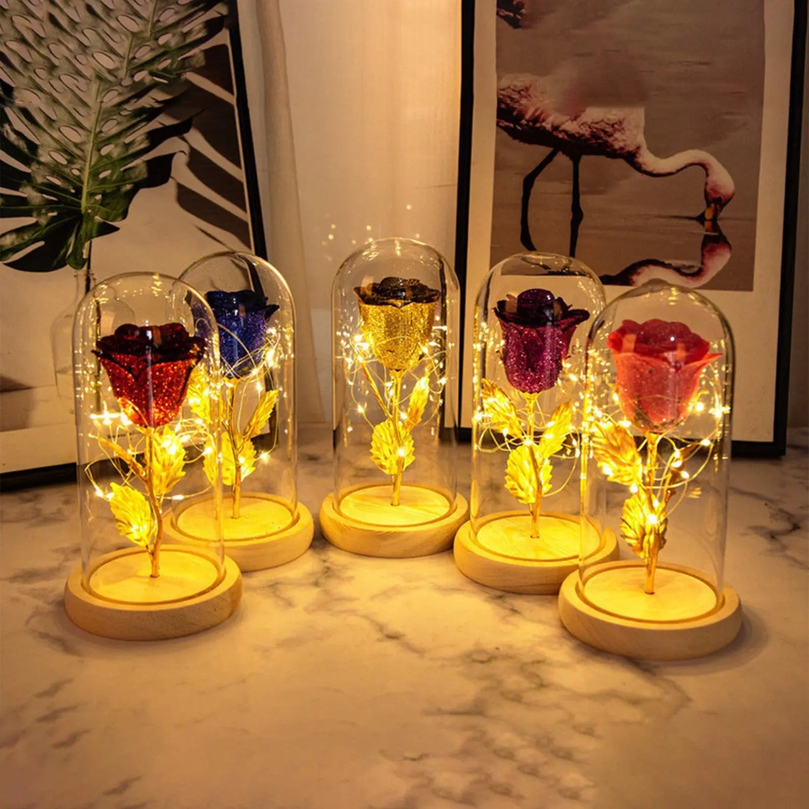 Eternal Rose LED Glass Dome – Romantic Forever Flower Gift for Girlfriend, Wife & Mother’s Day CJ
