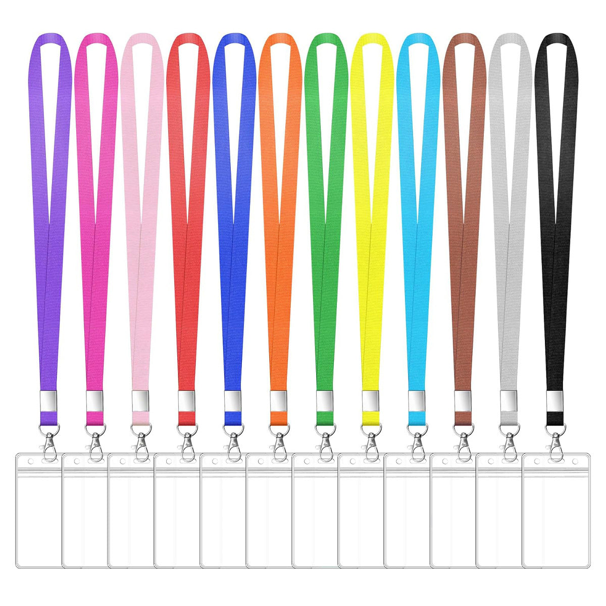 Custom ID Badge Lanyard with Card Holder - Minimalist Neck Strap