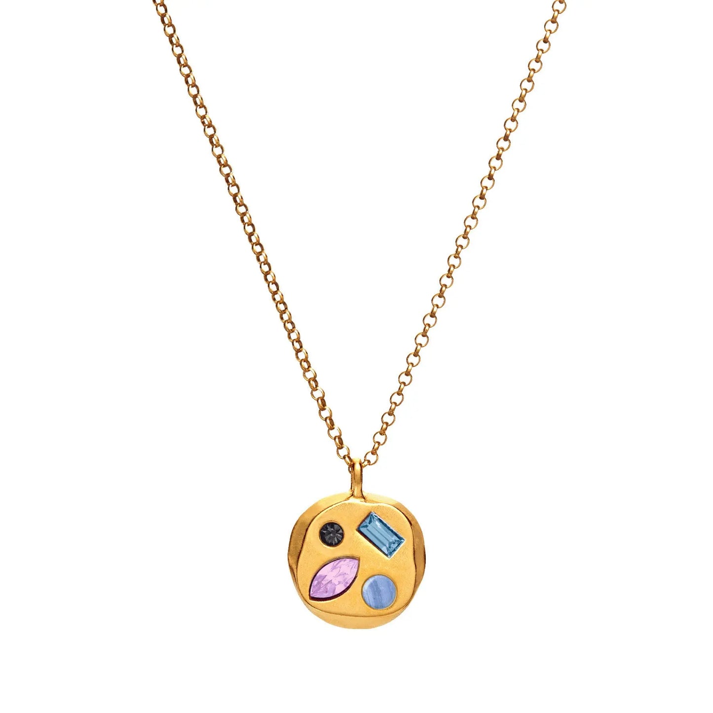 Birthstone Mom Necklace – Colorful Zircon Pendant Titanium Steel Gift for Mother CJ