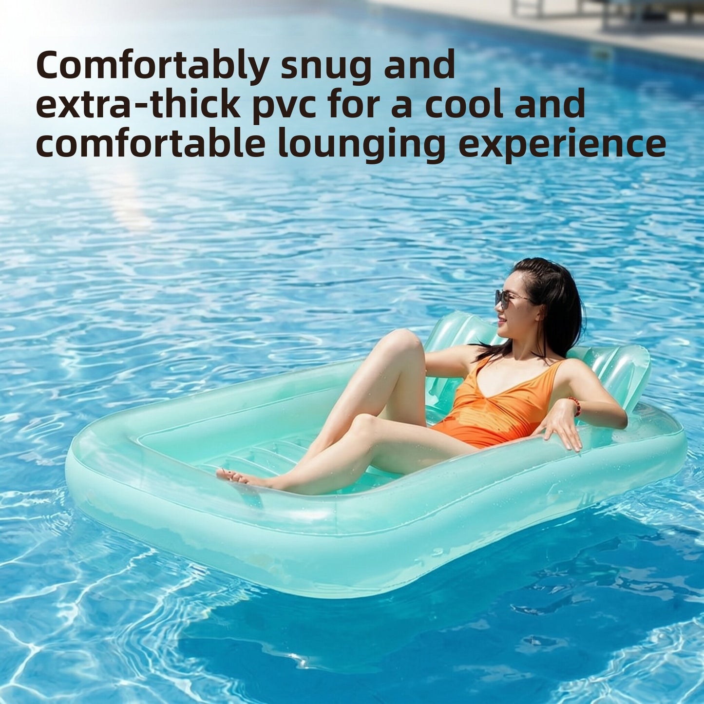 Inflatable Pool Float Lounge Bed | Portable PVC Floating Raft - EverCharm Gifts