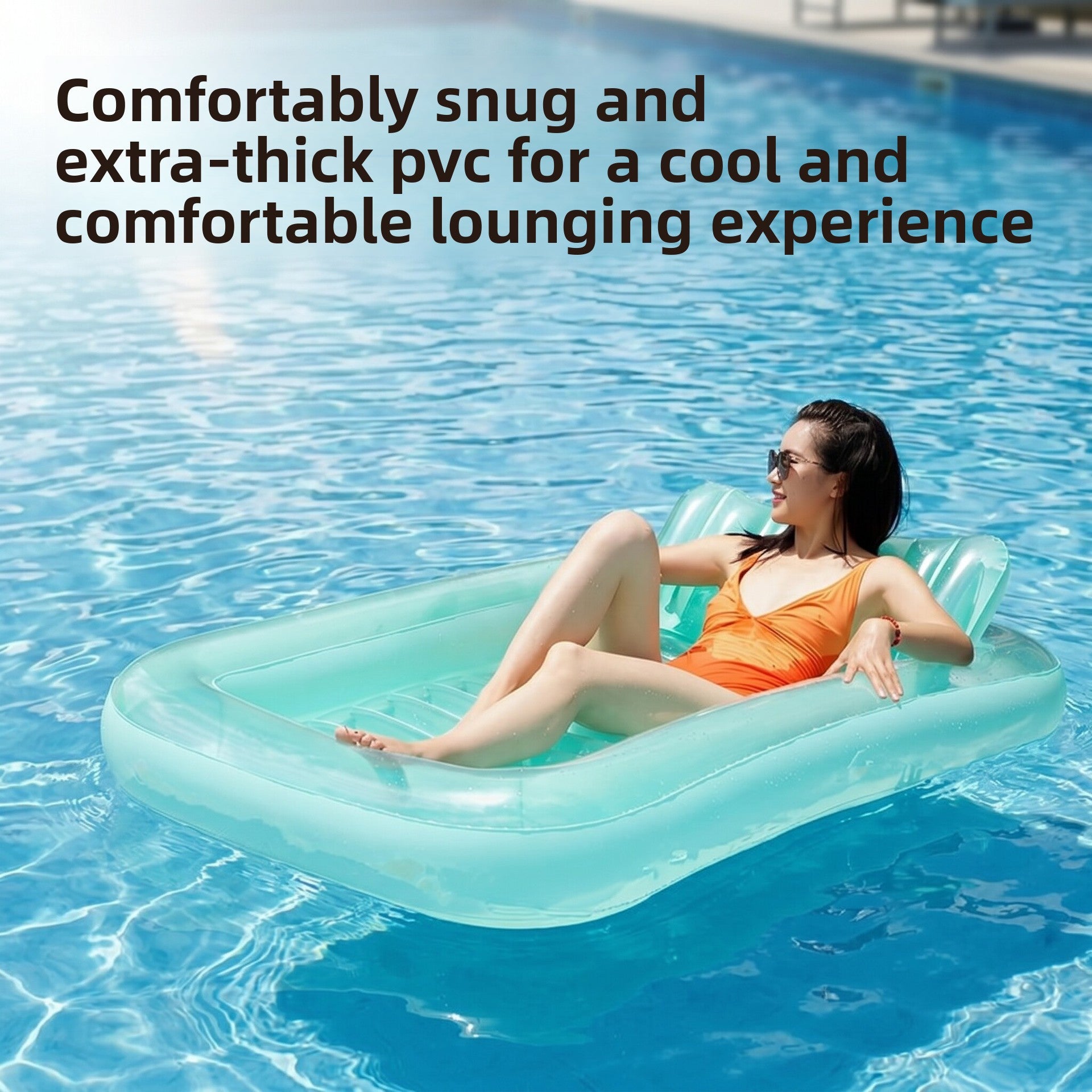 Inflatable Pool Float Lounge Bed | Portable PVC Floating Raft - EverCharm Gifts