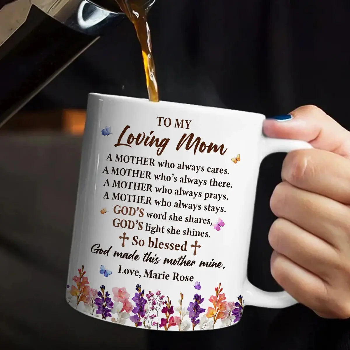 Personalized My Loving Mom Ceramic Mug Mothers Day Gift (11oz / 15oz) TED