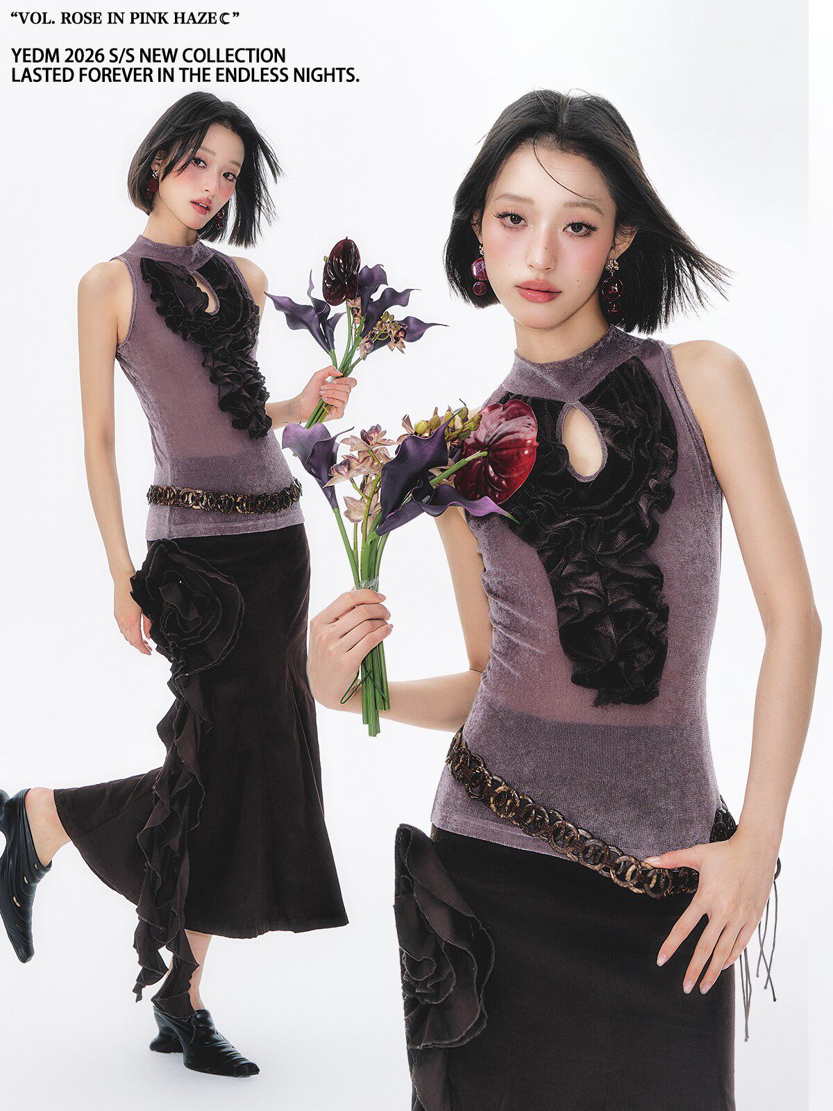Women's Velvet Hollow-Out Sleeveless Top | Retro Sleeveless Halter Top - EverCharm Gifts