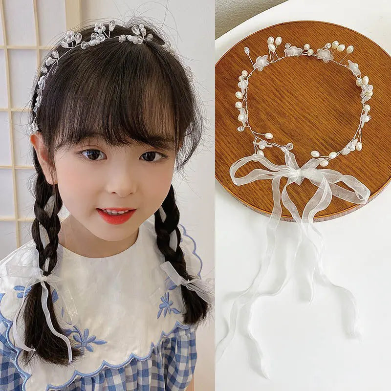 Girls Camellia Flower Headband – Handmade Sweet Floral Hair Accessory EPR