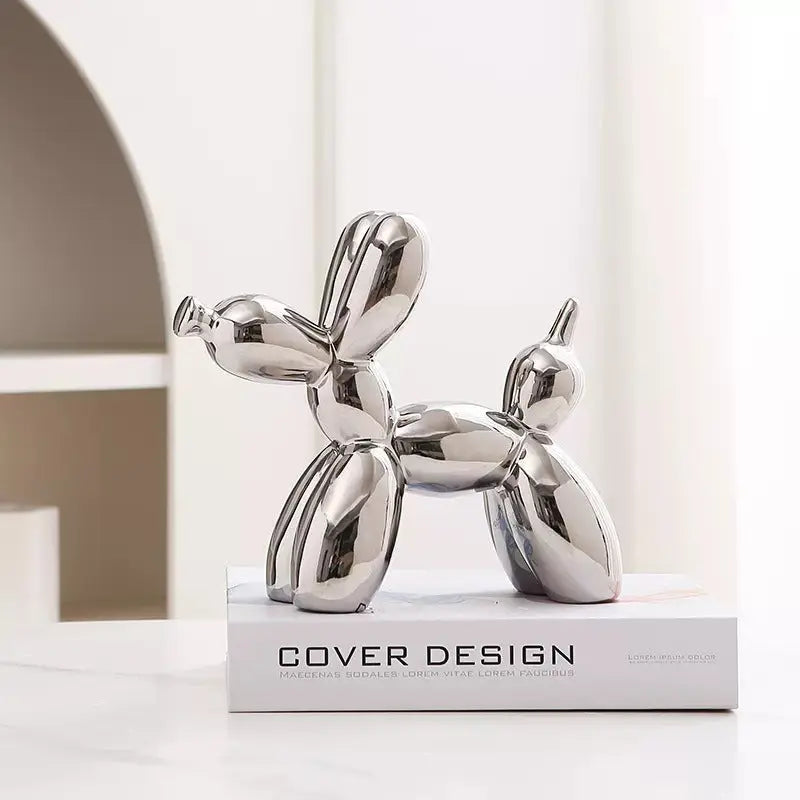 Balloon Dog Ceramic Decor – Modern Minimalist Jewelry Tray & Home Accent EPR