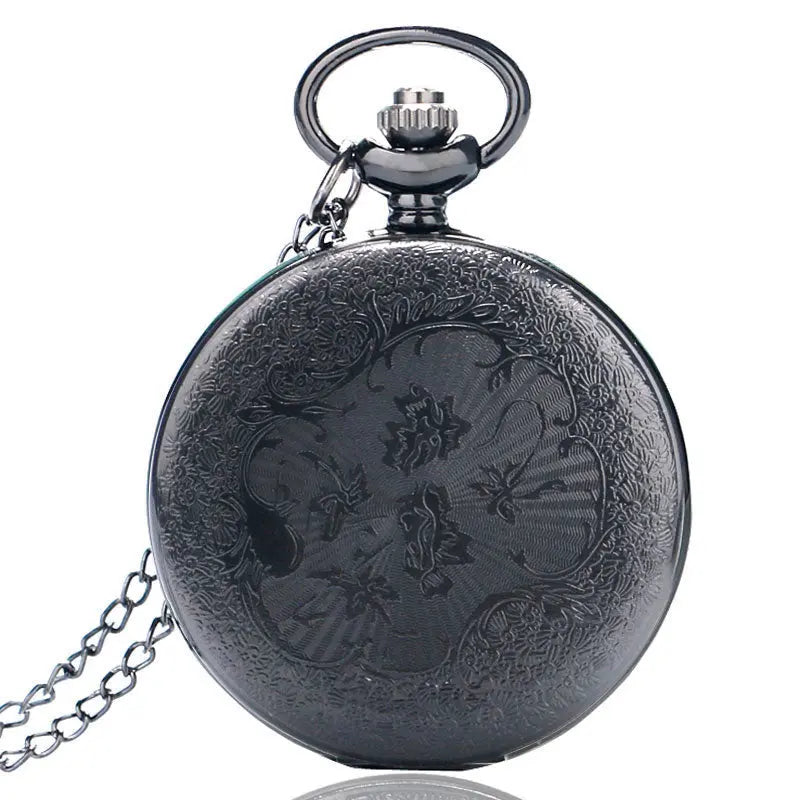 Father’s Day Vintage Pocket Watch Necklace – Roman Numeral Quartz Gift for Dad EPR