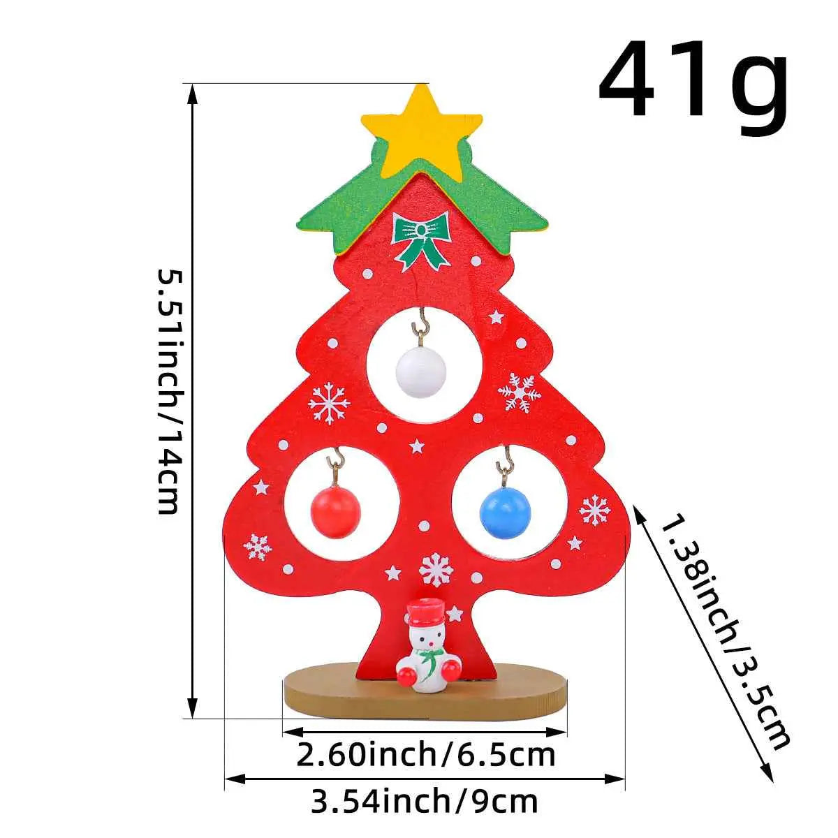 Wooden Christmas Tree Ornament for Children DIY Intelligence Toys