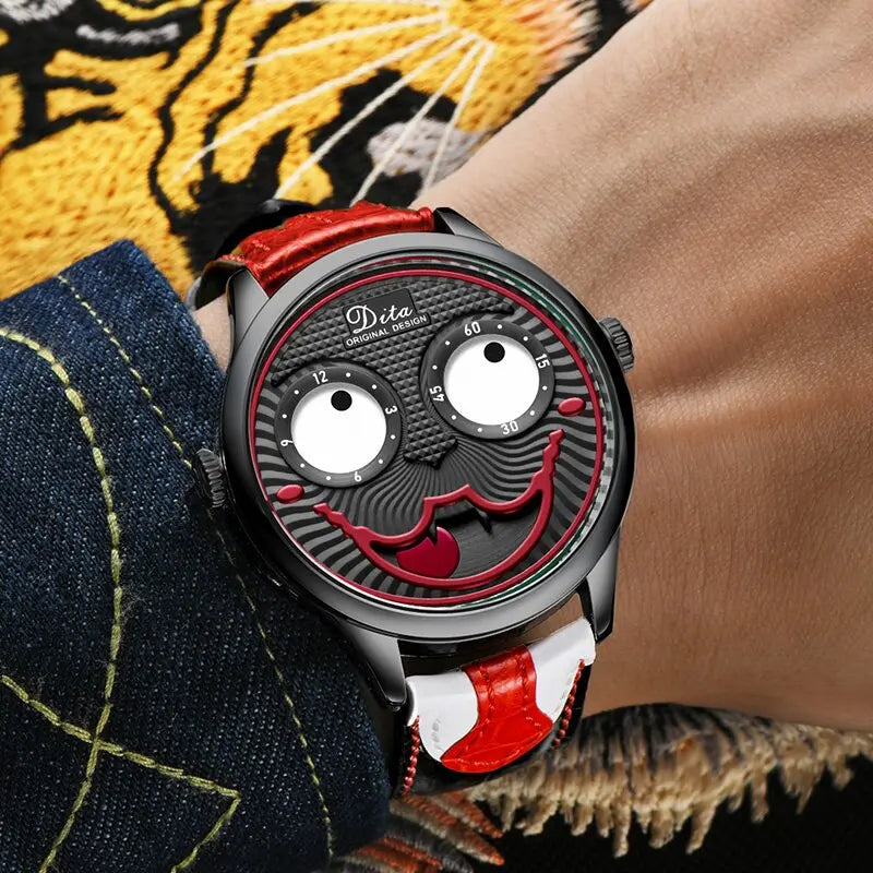Men’s Joker Quartz Watch – Luxury Designer Leather Strap Fashion Watch EPR