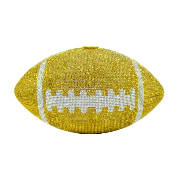 Women’s Luxury Evening Clutch Rugby Ellipse Rhinestone Clutch Purse - EverCharm Gifts