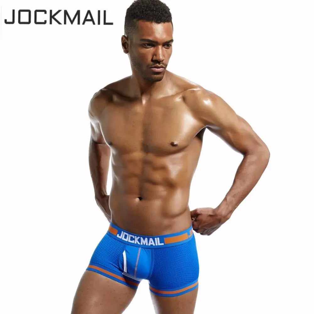 JOCKMAIL Men’s Breathable Boxer Shorts – Cotton Nylon Mesh Underwear (M–XL) EPR