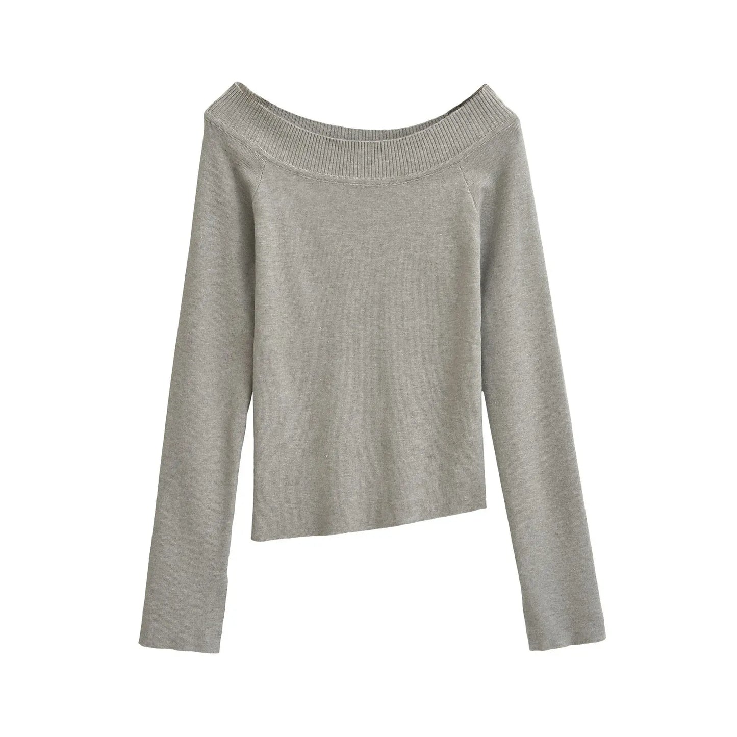 Women’s One-Shoulder Slim Fit Top – Long Sleeve Off Shoulder Shirt EPR