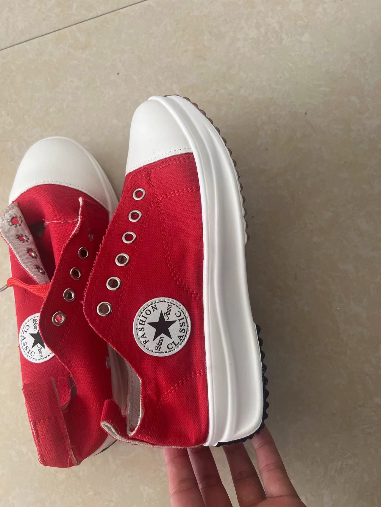 Womens T-Strap Canvas Platform Shoes - Casual Round Toe Lace-Up Sneakers | Comfortable Flat Heel Fashion Shoes TED