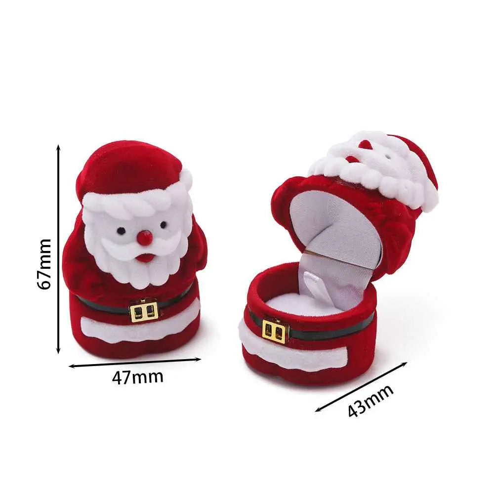 Cute Cartoon Jewelry Box- Plush Flip-Top Ring & Necklace Gift Case | Portable Mini Organizer