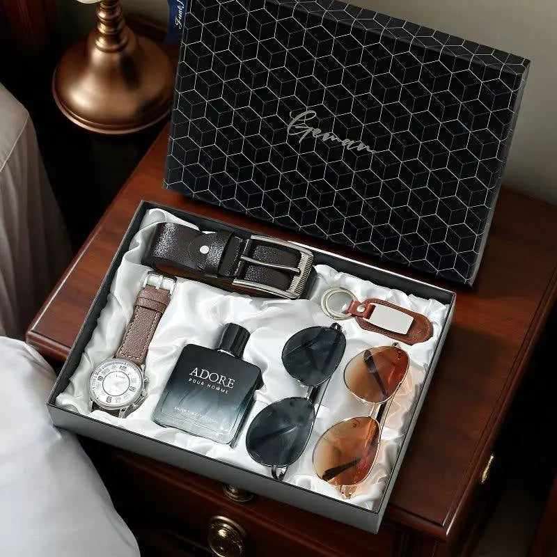 Luxury Men’s Gift Set – 7 Piece Business Gift Box for Him | Father’s Day, Birthday & Executive Gifts CJ