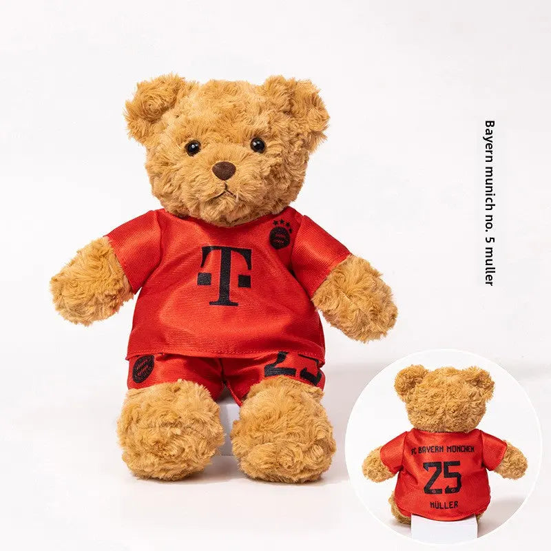 Sports Fan Teddy Bear Plush Soft Athlete-Themed Collectible Stuffed Toy TED